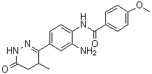 CAS 登录号：74149-74-9, N-[2-氨基-4-(1,4,5,6-四氢-4-甲基-6-氧代-3-哒嗪基)苯基]-4-甲氧基苯甲酰胺