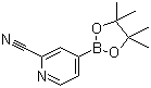 structure of CAS# 741709-62-6, 2-Cyanopyridine-4-boronic acid pinacol ester