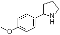 structure of CAS# 74190-66-2, 2-(4-甲氧基苯基)吡咯烷