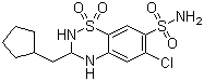 structure of CAS# 742-20-1, 环戊噻嗪