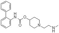 CAS 登录号：743460-48-2, 联苯-2-基氨基甲酸 1-[2-(甲基氨基)乙基]哌啶-4-基酯