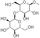 structure of CAS# 744-05-8, 甲基 4-O-alpha-D-吡喃葡萄糖基-beta-D-吡喃葡萄糖苷