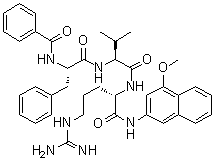 CAS 登录号：74503-79-0, N-苯甲酰基-L-苯丙氨酰-L-缬氨酰-N-(4-甲氧基-2-萘基)-L-精氨酰胺