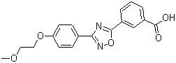 structure of CAS# 745055-24-7, 3-[3-[4-(2-甲氧基乙氧基)苯基]-1,2,4-恶二唑-5-基]苯甲酸