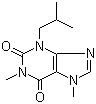 CAS # 7464-84-8, 1,7-Dimethyl-3-isobutylxanthine, 1,7-Dimethyl-3-isobutylxanthine, 1,7-Dimethyl-3--(2-methylpropyl)purine-2,6-dione