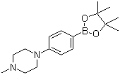 CAS # 747413-21-4, 4-(4-Methyl-1-piperazinyl)benzeneboronic acid pinacol ester, 1-Methyl-4-[4-(4,4,5,5-tetramethyl-1,3,2-dioxaborolan-2-yl)phenyl]piperazine