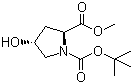 structure of CAS# 74844-91-0, N-Boc-反式-4-羟基-L-脯氨酸甲酯