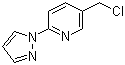 structure of CAS# 748796-39-6, 5-Chloromethyl-2-(pyrazol-1-yl)pyridine