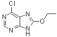 CAS # 7498-25-1, 6-Chloro-8-ethoxy-9H-purine, NSC 407406