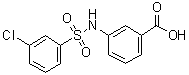 structure of CAS# 749884-42-2, 3-[[(3-氯苯基)磺酰基]氨基]苯甲酸