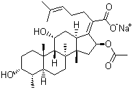 CAS # 751-94-0, Sodium fusidate, Fusidic acid sodium salt, 16-(Acetyloxy)-3,11-dihydroxy-29-nordammara-17(20),24-dien-21-oic acid sodium salt