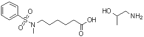 CAS # 75113-58-5, 1-Amino-2-propanol 6-[methyl(phenylsulfonyl)amino]hexanoate (salt)