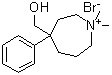 CAS # 7512-11-0, Hexahydro-4-(hydroxymethyl)-1,1-dimethyl-4-phenyl-1H-azepinium bromide, NSC 400481