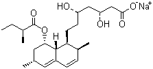 structure of CAS# 75225-50-2, 洛伐他汀钠