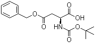 structure of CAS# 7536-58-5, Boc-L-天冬氨酸 4-苄酯