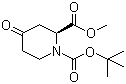 structure of CAS# 756486-14-3, (2S)-1-tert-Butyl 2-methyl 4-oxopiperidine-1,2-dicarboxylate