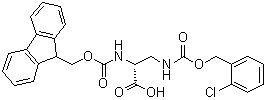 CAS # 756531-27-8, 3-[[[(2-Chlorophenyl)methoxy]carbonyl]amino]-N-[(9H-fluoren-9-ylmethoxy)carbonyl]-D-alanine