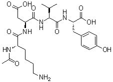 structure of CAS# 757942-88-4, N2-乙酰基-L-赖氨酰-L-alpha-天冬氨酰-L-缬氨酰-L-酪氨酸