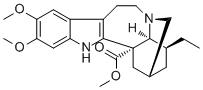 CAS # 76-98-2, Conopharyngine, 12,13-Dimethoxyibogamine-18-carboxylic acid methyl ester