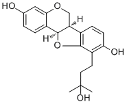 CAS 登录号：76122-57-1, Phaseollidin hydrate, (6aR-cis)-6a,11a-二氢-10-(3-羟基-3-甲基丁基)-6H-苯并呋喃并[3,2-c][1]苯并吡喃-3,9-二醇