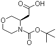 structure of CAS# 761460-03-1, (R)-4-Boc-3-morpholineacetic acid