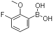 structure of CAS# 762287-59-2, 3-Fluoro-2-methoxyphenylboronic acid