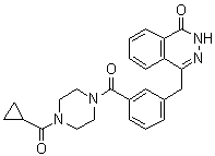 CAS # 763113-06-0, 1-(Cyclopropylcarbonyl)-4-[3-[(3,4-dihydro-4-oxo-1-phthalazinyl)methyl]benzoyl]piperazine