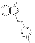CAS # 76384-55-9, 1-Methyl-4-[2-(1-methyl-1H-indol-3-yl)ethenyl]pyridinium iodide