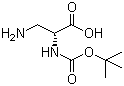 structure of CAS# 76387-70-7, N-alpha-叔丁氧羰基-D-2,3-二氨基丙酸