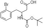 CAS # 765263-36-3, Boc-D-3-Amino-4-(2-bromophenyl)butyric acid, (betaR)-2-Bromo-beta-[[(tert-butoxy)carbonyl]amino]benzenebutanoic acid