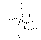 structure of CAS# 765917-25-7, 3,5-Difluoro-2-(tributylstannyl)pyridine