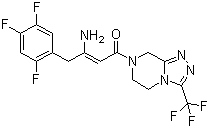 structure of CAS# 767340-03-4, (2Z)-4-氧代-4-[3-(三氟甲基)-5,6-二氢-[1,2,4]三唑并[4,3-a]吡嗪-7(8H)-基]-1-(2,4,5-三氟苯基)丁-2-烯-2-胺