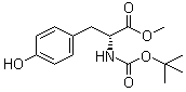 structure of CAS# 76757-90-9, N-tert-Butoxycarbonyl-D-tyrosine methyl ester