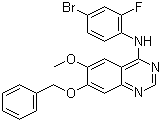 structure of CAS# 768350-54-5, 7-(苄氧基)-4-(4-溴-2-氟苯胺基)-6-甲氧基喹唑啉