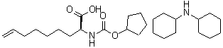 CAS # 769167-56-8, (2S)-2-[[(Cyclopentyloxy)carbonyl]amino]-8-nonenoic acid compd. with N-cyclohexylcyclohexanamine (1:1)