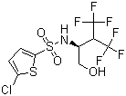 structure of CAS# 769169-27-9, 5-氯-N-[(1S)-3,3,3-三氟-1-(羟基甲基)-2-(三氟甲基)丙基]-2-噻吩磺酰胺