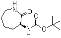structure of CAS# 76944-95-1, [(3S)-Hexahydro-2-oxo-1H-azepin-3-yl]carbamic acid tert-butyl ester