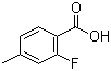 structure of CAS# 7697-23-6, 2-氟-4-甲基苯甲酸