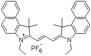 CAS 登录号：769933-13-3, 3-乙基-2-[3-(3-乙基-1,3-二氢-1,1-二甲基-2H-苯并[e]吲哚-2-亚基)-1-丙烯-1-基]-1,1-二甲基-1H-苯并[e]吲哚鎓六氟磷酸盐