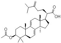 CAS # 77035-42-8, 3-O-Acetyldehydroeburicoic acid, (3beta)-3-(Acetyloxy)-24-methylenelanosta-7,9(11)-dien-21-oic acid
