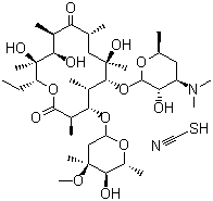 Erythromycin thiocyanate molecular structure (CAS 7704-67-8)