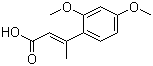 CAS # 7706-67-4, Dimecrotic acid, (E)-3-(2,4-Dimethoxyphenyl)but-2-enoic acid, 2,4-Dimethoxy-beta-methylcinnamic acid