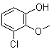 structure of CAS# 77102-92-2, 3-Chloro-2-methoxyphenol