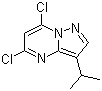 structure of CAS# 771510-32-8, 5,7-二氯-3-异丙基吡唑并[1,5-a]嘧啶