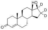 睾酮-16,16,17-D3分子结构 (CAS 77546-39-5)