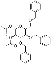 CAS 登录号：77790-46-6, 3,4,6-三-O-(苯基甲基)-beta-D-吡喃半乳糖 1,2-二乙酸酯