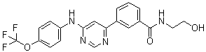 CAS 登录号：778277-15-9, N-(2-羟基乙基)-3-[6-[[4-(三氟甲氧基)苯基]氨基]-4-嘧啶基]苯甲酰胺
