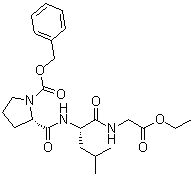 structure of CAS# 7784-82-9, N-[N-[1-[(Phenylmethoxy)carbonyl]-L-prolyl]-L-leucyl]glycine ethyl ester