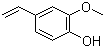 structure of CAS# 7786-61-0, 4-Hydroxy-3-methoxystyrene