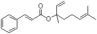 structure of CAS# 78-37-5, 3-苯基-2-丙烯酸 1-乙烯基-1,5-二甲基-4-己烯-1-酯